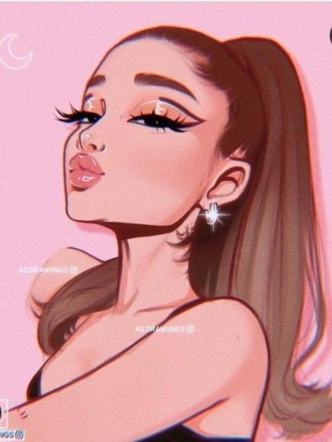 Ariana Grande Simple Drawing, Mariah Carey Drawing, Ariana Grande Drawings Easy, Drawings Of Ariana Grande, Girly Drawings Aesthetic, Celebrity Drawings Easy, Ariana Grande Painting, Ariana Grande Sketch, Album Drawings