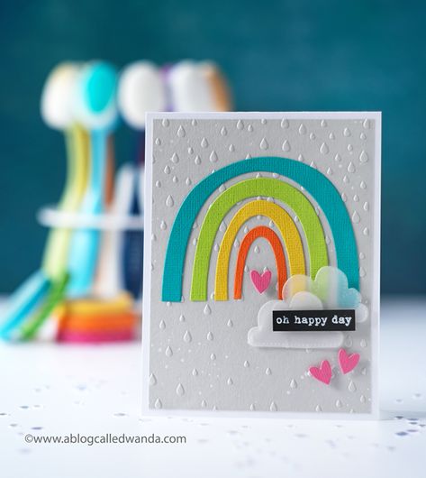 Somewhere Over The Rainbow, Rainbow Card, Taylored Expressions, Cricut Cards, Card Making Tutorials, Card Kits, Card Sketches, Card Layout, Card Kit