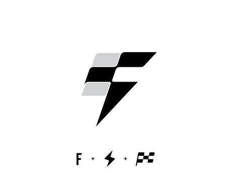 F Logo Design - F Monogram - Fast&Furious by Artem on Dribbble #f Sports Monogram Logo, Sport Brand Logo Ideas, Racing Branding, T Letter Logo, Sports Brand Logos, Fast Logo, Lettermark Logos, City Branding, Power Logo