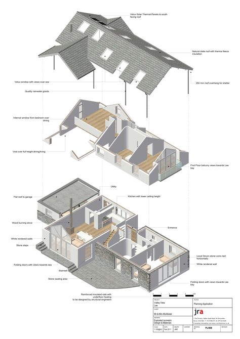 Exploded Isometric from Vectorworks BIM Model. This 3d view really helped the client engage with the design and interior spaces. Exploded Isometric, Isometric Architecture, Portfolio D'architecture, Bim Model, Kindergarten Design, Architecture Presentation Board, Plans Architecture, Building Information Modeling, Revit Architecture