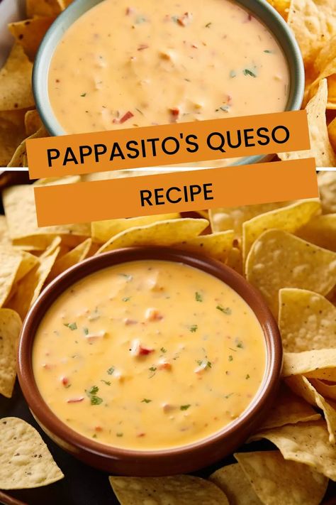 Learn the secrets behind one of the most beloved Mexican dishes - Pappasito’s queso! This easy-to-follow recipe is guaranteed to give you an irresistibly delicious result. Pappasitos Queso Recipe, Queso Recipe Easy, Queso Dip Recipes, Queso Recipe, Queso Fundido, Mexican Dish, Queso Cheese, Happy Cooking, Dip Recipes Easy