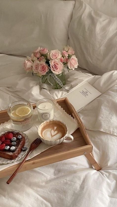 Bed Tray, Breakfast Tray, Bamboo Bedding, Bed Table, Spring Aesthetic, Breakfast In Bed, Cozy Interior, Aesthetic Room Decor, 2024 Vision Board