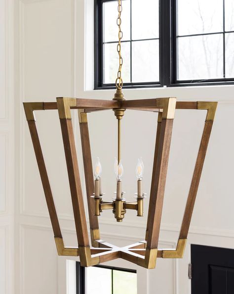 Lanterns – McGee & Co. Statement Chandelier Entryway, Chandelier Over Staircase, Tudor Hallway, Remodeled Stairs, Bastian Chandelier, Entrance Chandelier Entryway, Stairwell Lighting Chandelier, Front Entry Light Fixture, Foyer Pendant Light Entryway