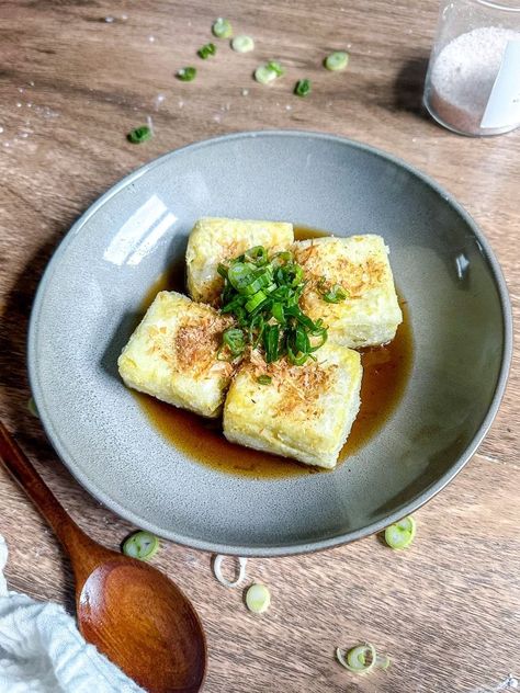 Agedashi Tofu (Japanese Deep Fried Tofu) - Without Mirin Or Sake Tofu Japanese, Japanese Appetizer, Agedashi Tofu, Japanese Appetizers, Tofu Cubes, Cold Soba, Deep Fried Tofu, Seafood Rice, Japanese Beef