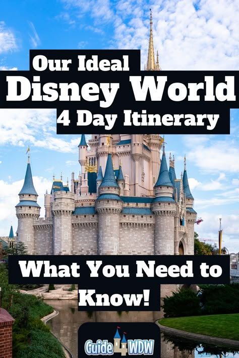 Disney World Schedule Template, Disney World 3 Day Itinerary, 3 Days At Disney World, 4 Days At Disney World, Disney Schedule Template, Disney Trip Itinerary Template, Walt Disney World Itinerary, Walt Disney World Trip Planning, 4 Day Disney World Itinerary