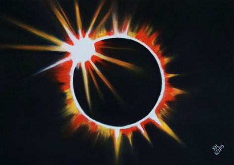 Eclipse Painting Easy, Solar Eclipse Tattoo Design, Eclipse Drawing Art, Solar Eclipse Design, Total Solar Eclipse Tattoo, Solar Eclipse Painting, Eclipse Tattoo Ideas, Solar Eclipse Drawing, Solar Eclipse Tattoo