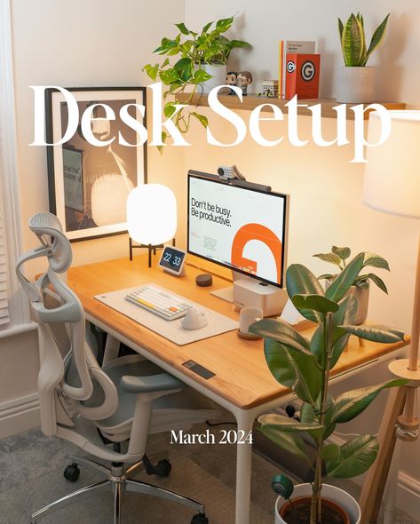 How my setup is looking for the end of March 🪴 I’ve been really loving my setup more and more recently, as I’ve been adding items that I’ve either been meaning to put up, like the IKEA shelf, or adding items that I’ve wanted for so long, like the NuPhy keyboard. If you think I could add something else to make the setup better, do leave a comment! - - - - #desksetup #desktour #setuptour #wfh #wfhsetup #officesetup #cosy #ａｅｓｔｈｅｔｉｃ #desklife Small Working Room, Nuphy Keyboard, Work Space Inspiration, Ikea Desk Setup, Home Office Lighting Ideas, Work Desk Setup, Cosy Desk, Imac Aesthetic, Desk In Bedroom