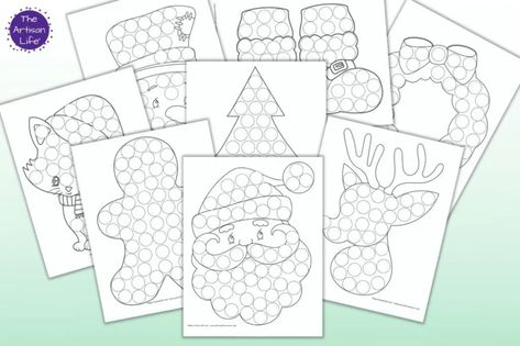 Dot Marker Printables, Christmas Activities For Toddlers, Bingo Dauber, Christmas Tree Coloring Page, Printable Christmas Coloring Pages, Dot Worksheets, Christmas Worksheets, Ornament Template, Do A Dot