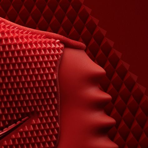 Nike - Yeezy II "Red Octobers" on Behance Red Octobers, Le Manoosh, Form Inspiration, Red October, Cmf Design, Motifs Textiles, Rubber Texture, Creation Art, Textil Design