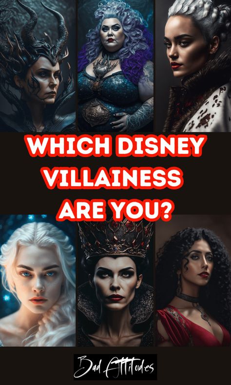 Disney Villains Female, Female Villains Movies, Disney Villian Costumes For Women Diy, Halloween Costumes Disney Villians, How Evil Are You Quiz, Disney Villans Costumes For Women, Attractive Villains, Evil Queen Hairstyles, Easy Villain Costumes