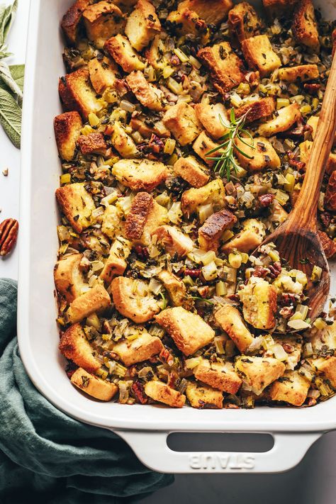 Gluten Free Stuffing Recipes, Holiday Stuffing, Vegan Stuffing, Classic Stuffing, Vegan Green Bean Casserole, Gluten Free Stuffing, Vegan Mashed Potatoes, Gluten Free Thanksgiving, Vegan Thanksgiving Recipes