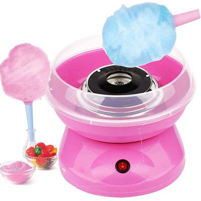 【Easy to use】: turn on the power, wait for a few minutes to heat up, pour in the sugar, and then spin the marshmallow at the beginning. easily make marshmallows in 3 minutes. you can do a cotton candy of about 10-15cm thickness | HOU Cotton Candy Machine in Pink, Size 10.6 H x 9.8 W x 7.8 D in | Wayfair HOU3f37bba Mini Kitchen Appliances, Cotton Candy Maker, Cotton Candy Machines, Hawaiian Shaved Ice, Candy Maker, Candy Cone, Candy Floss, Party Kits, Candy Making