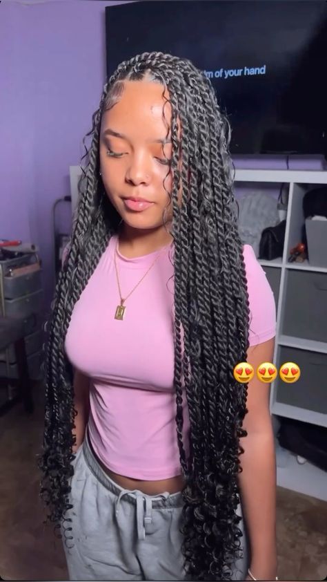 Hairstyles For Summer Braids, Black Girls Hairstyles 2024, Winter Hair Styles Black Women, Braids For Black Hair Hairstyles, 40 Inch Braids, Cute Hairstyles Box Braids, Hairstyles Inspo Braids, Hairstyle Idea Black Women, Hảir Style Black Women Braids