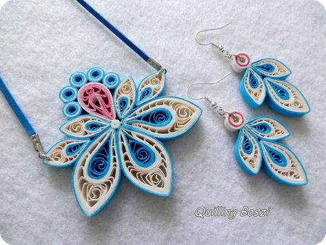 Flower Making Crafts, Quilling Necklace, Paper Quilling Earrings, Crafted Gifts, Origami And Quilling, Paper Quilling Jewelry, Quilling Work, Art And Craft Ideas, Paper Quilling Patterns