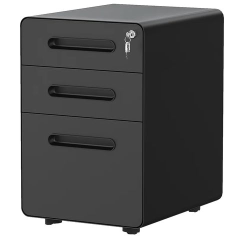 The Twillery Co.® Melra 15.3'' Wide 3 -Drawer Mobile Steel File Cabinet & Reviews | Wayfair Metal Mobile, Rolling File Cabinet, Mobile File Cabinet, Office Supply Organization, File Cabinets, Filing Cabinets, Inbox Zero, Hanging Files, Swivel Casters