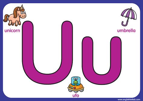 Big printable ABC letters - letter u Letters Flashcards, Coloring Sheets For Preschoolers, Abc Flashcards Printable, Alphabet Flash Cards Printable, U Letter, Letter Flashcards, English Alphabet Letters, Alphabet Board, Abc Worksheets