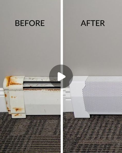 EZSNAPCOVERS on Instagram: ""These covers instantly cleaned up and modernized my baseboards. They are very sturdy. So easy to install in minutes. Highly recommended for replacement boards." -Michele H.

Simply measure your heater, order the right fit, and install with ease!" Baseboard Heaters, Heater Covers, Baseboard Heater Covers, Baseboard Heater, Baseboards, Kids' Bathroom, Clean Up, On Instagram