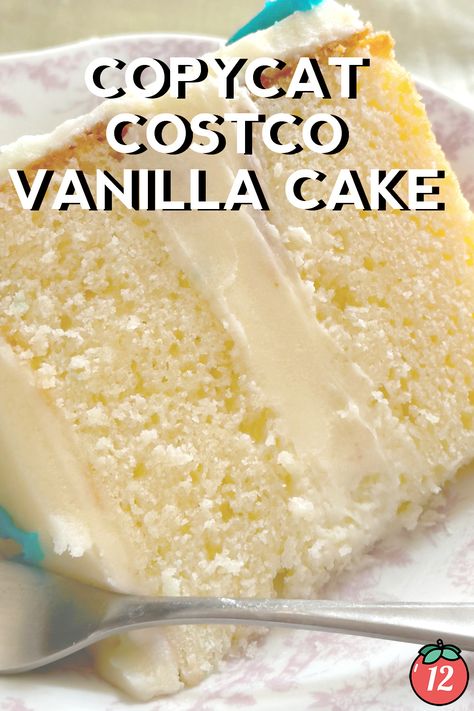 Copycat Costco Vanilla Cake | 12 Tomatoes Cakes By Mk Vanilla Cake, Costco Cake Copycat Recipe, Costco White Cake Recipe, Sams Club Cake Recipe, Buttermilk Vanilla Cake Recipe, Costco Vanilla Cake Recipe, Copycat Whole Foods Chantilly Cake, Costco Vanilla Mousse Filling, Vanilla Bean Cake Recipe Homemade