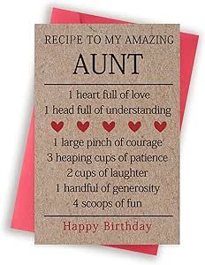 GilghtG Aunt Birthday Card, Niece Birthday Card from Aunt, Birthday Card for Aunt, Nephew Birthday Card from Aunt, Birthday Card Aunt, Birthday Gift for Aunt Birthday Gifts For Aunt From Nephew, Birthday Gift For Aunt, Niece Birthday Card, Aunt Nephew, Birthday Card For Aunt, Birthday Cards For Niece, Aunt Birthday Gift, Aunt Birthday, Gift For Aunt