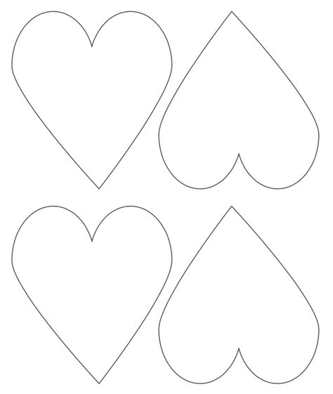 4x4" printable heart templates Free Heart Patterns Printable, Heart Stencil Templates, Heart Craft Ideas, Printable Hearts, Hearts Stencil, Printable Heart Template, Hearts Printable, Heart Craft, Perfect Heart