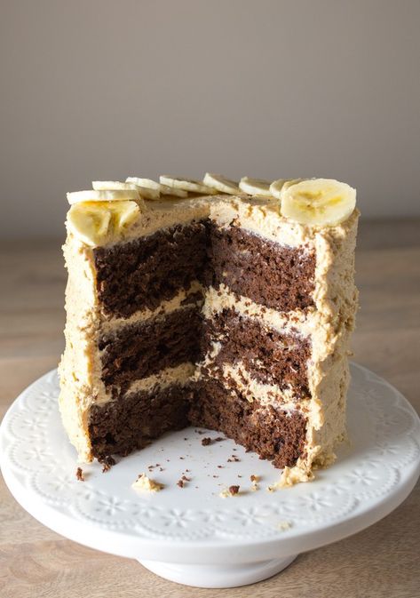 Healthy Birthday Cake Recipes, Peanut Butter Cream Cheese Frosting, Chocolate Cake With Peanut Butter, Healthy Smash Cake, Peanut Butter Cream Cheese, Healthy Birthday Cakes, Smash Cake Recipes, Healthy Birthday, Healthy Chocolate Cake