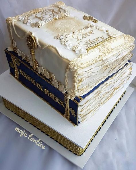 3d wedding cake by My little cakes - https://cakesdecor.com/cakes/348283-3d-wedding-cake Book Wedding Cake, Realistic Cakes, Book Cakes, Book Cake, Special Occasion Cakes, Elegant Wedding Cakes, Little Cakes, Book Wedding, Small Cake