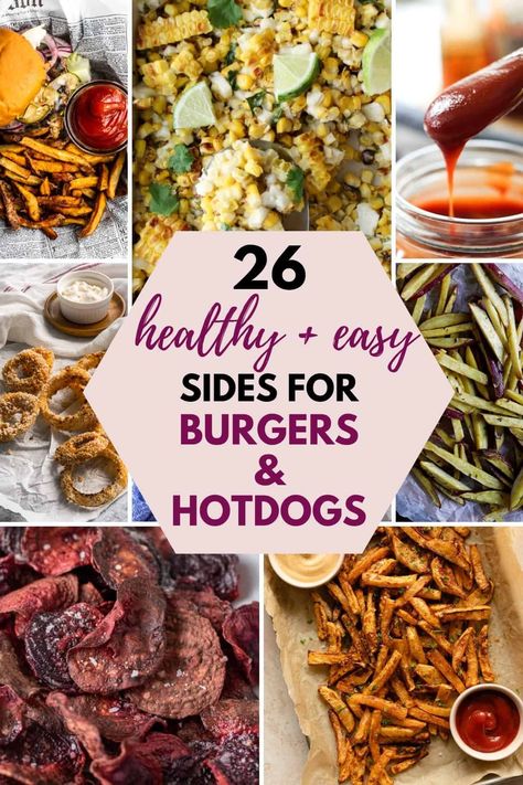 Sides For Hamburgers, Healthy Sides For Burgers, Sides For Burgers, Portobello Burgers, Burger Healthy, Healthy Coleslaw Recipes, Burger Sides, Homemade Ketchup Recipes, Burgers Chicken