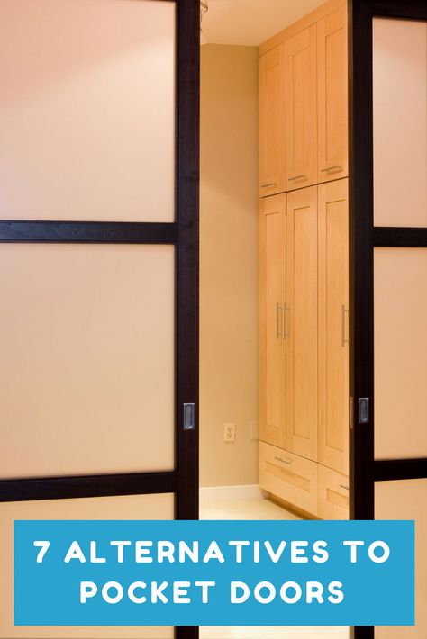 A barn type of pocket door alternative that is perfect for small spaces room as it does not need a lot of space to open and close. #pocketdoor #doors #barndoor Space Saving Doors Bathroom, Sliding Bathroom Door Small Spaces, Bathroom Door Ideas Small, Space Saving Door Ideas, Small Bathroom Door Ideas, Door For Small Space, Small Bathroom Door, Doors For Small Spaces, Closet Door Alternative