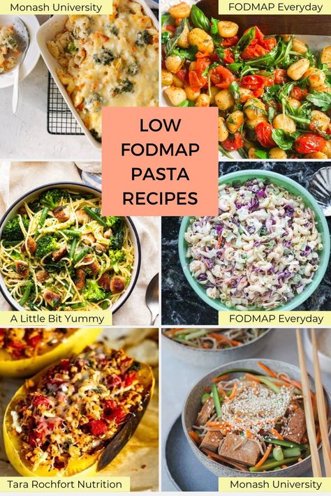 Low FODMAP pasta: exploring nutritious options and tasty recipes - Keren Reiser Low Fiber Pasta Recipes, Fodmap Pasta Recipes, Low Fodmap Pasta Salad, Low Fodmap Pasta Recipes, Fodmap Pasta Salad, Low Fodmap Diet Food Lists, Low Fodmap Pasta, Fodmap Diet Food Lists, Pasta Guide