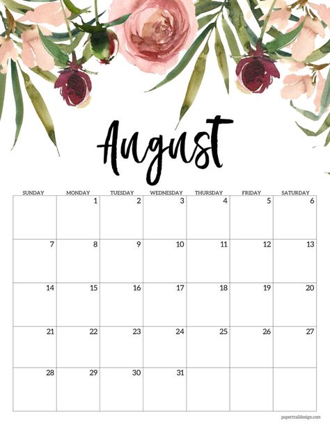 August 2022 calendar printable in our free floral design. Printable monthly calendar so you can come back each month for your next calendar page. August 2022 Calendar Printable, Printable Calendar Pages, Paper Trail Design, Quarterly Planner, Free Printable Calendar Templates, Floral Calendar, Flower Calendar, Kalender Design, August Calendar