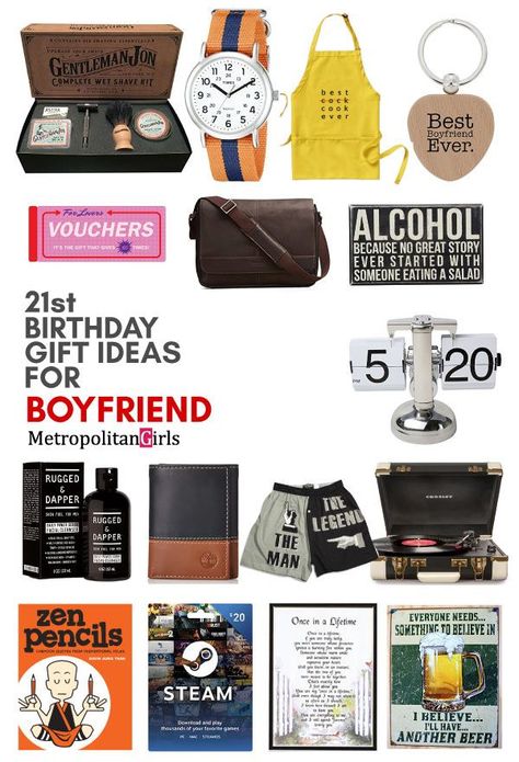 21st Birthday Gift Ideas for Boyfriend - ❤️ Metropolitan Girls ❤️ 21st Birthday Gifts For Guys, Birthday Gifts For Guys, 21st Birthday Gifts For Boyfriend, Best 21st Birthday Gifts, 21 Gift Ideas, Boyfriends 21st Birthday, Boyfriend 21st Birthday, Present For Boyfriend, Unique Gifts For Boyfriend