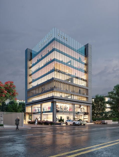 Corporate Office Building Exterior, Office Building Elevation Design, All Glass Building, Glass Fasad, Commercial Building Elevation Facades, Glass Elevation Commercial, Corporate Building Exterior, Exterior Commercial Building Design, Big Company Building