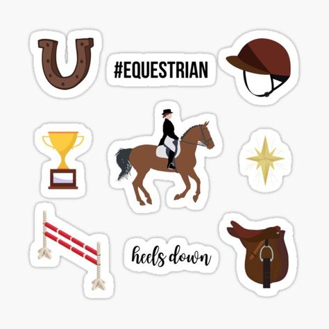 Horse Riding Stickers, Cute Horse Stickers, Horse Stickers Printable, Equestrian Stickers, Horses Stickers, Senior Jackets Patches, Horse Stickers, Cartoon Template, Senior Jackets