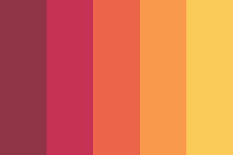 Red Sunset Color Palette, Sunset Colours Palette, California Colour Palette, Coachella Color Palette, Sun Color Pallete, Happy Color Pallete, Phoenix Color Palette, Retro Sunset Color Palette, Sunset Pallet Colour Palettes