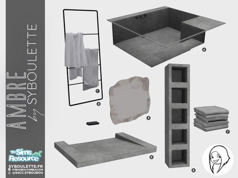 Bathroom Sims 4, Sims 4 Cc Furniture Living Rooms, Mod Furniture, The Sims 4 Pc, Muebles Sims 4 Cc, Sims 4 House Building, Sims 4 Body Mods, Tumblr Sims 4, Sims 4 Cc Folder