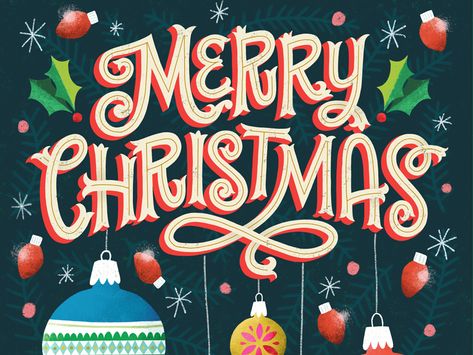 Merry Christmas procreate app typography retro lettering hand lettering christmas illustration Merry Christmas Typography Design, Holiday Hand Lettering, Christmas Hand Lettering Ideas, Christmas Procreate Ideas, Christmas Lettering Ideas, Merry Xmas Lettering, Christmas Graphic Design Illustration, Christmas Card Lettering, Merry Christmas Handlettering