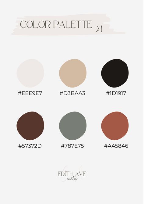 Color palette, color inspiration, brand design Color Palette For Branding, Wardrobe Color Guide, Feminine Color Palette, Color Combinations Home, Color Tips, Dark Color Palette, Brown Color Schemes, Cool Color Palette, Feminine Branding