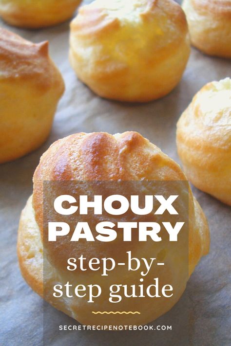 Choux Pastry Recipe, Cream Puff Recipe, Pastry Cook, Rasa Malaysia, Pastry Recipe, Puff Recipe, Veggie Wraps, French Pastry, Diy Pantry