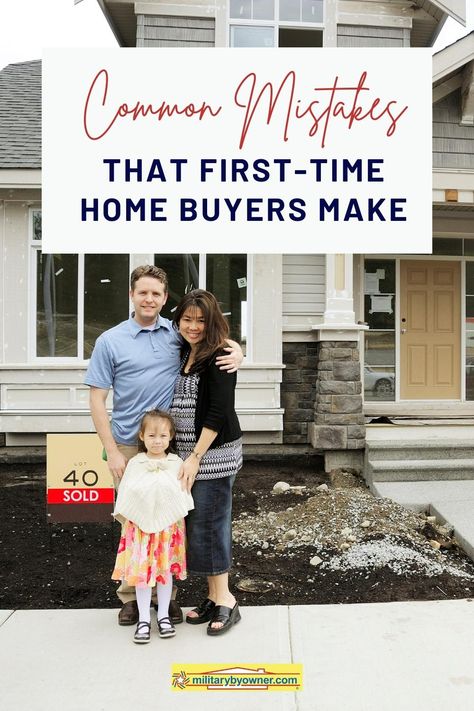 Congratulations! You've decided it's time to make the leap and buy your first home. Learn what pitfalls to avoid as a first-time home buyer. #homebuying #realestate Buying A Home First Time, Home Buying First Time, First Time Home Buyer Checklist To Buy, How To Prepare To Buy Your First Home, How To Buy Your First Home, First Time Home Buyer Pictures, First Time Home Buyer Checklist, First Time Home Buyer Tips, Buying A House First Time