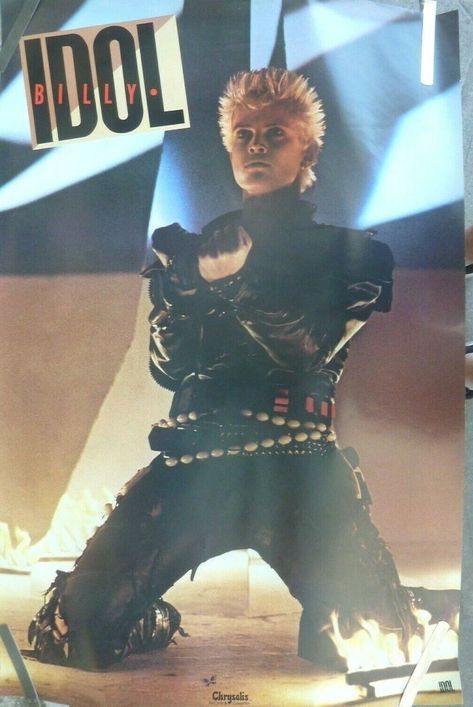 70s Male Fashion, Punk Poster Design, 90s Punk Fashion, Punk Fashion Male, 90s Punk, Punk Poster, Billy Idol, English Artists, Rock Posters