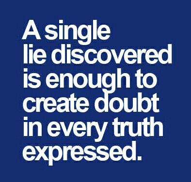 Knew someone once who habitually told "little white lies". I tried to tell her, but couldn't make her see, that small lies about unimportant things will eventually damage your credibility. Lies Quotes, Broken Trust, White Lies, Truth And Lies, Truth Quotes, Good Life Quotes, Quotes About Strength, Inspiring Quotes About Life, Inspirational Quotes Motivation