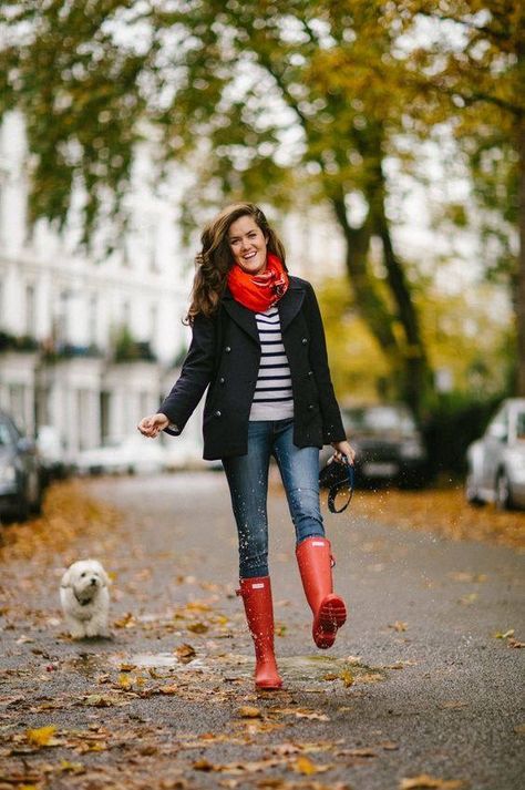 ~ Red Rain Boots Outfit, Rainboots Outfit, Rain Boot Outfit, Red Hunter Boots, Preppy Winter Outfits, Hunter Boots Outfit, Red Rain Boots, Rain Outfit, Hunter Boot