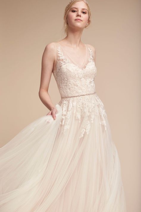 Reagan Gown from @BHLDN Bhldn Wedding Dress, Western Wedding Dresses, Anthropologie Wedding, Summer Dresses For Wedding Guest, Winter Wedding Dress, Brides Wedding Dress, Summer Wedding Dress, Casual Wedding, Wedding Dresses Romantic