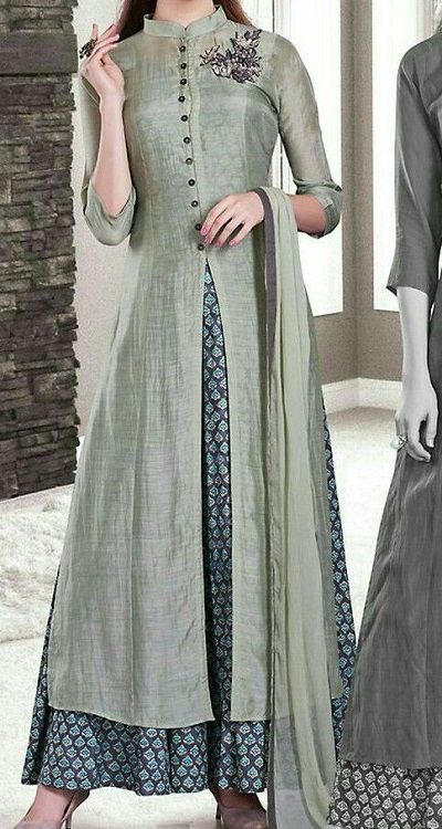 Double Layered Kurti Designs Layered Kurti Designs, Double Layered Kurti Designs, Kurti Designs For Women, Silk Kurti Designs, Long Gown Design, Dress Fancy, Long Kurti Designs, Long Dress Design, Kurta Neck Design