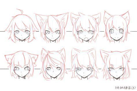 How To Draw Ears, Wolf Ears, Drawing Faces, 캐릭터 드로잉, Eye Tutorial, Digital Painting Tutorials, Anime Drawings Tutorials, Art Tutorial, Anime Poses Reference