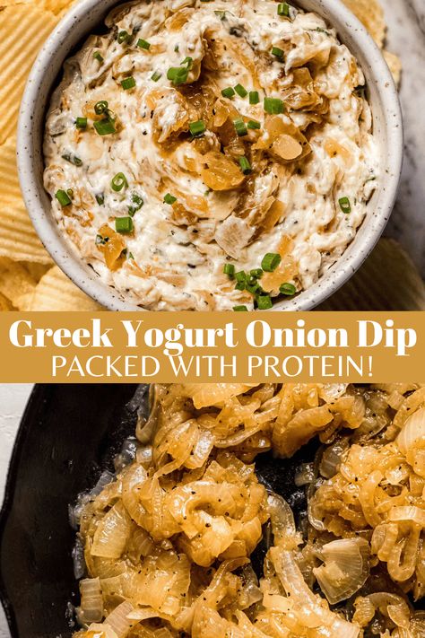 Greek Yogurt Onion Dip Recipe, Caramelized Onion Dip Greek Yogurt, Caramelized French Onion Dip, Healthy Onion Dip, Chicken Bites With Cream Cheese Yogurt Dip, Greek Yogurt Onion Dip, Cream Cheese Greek Yogurt Dip, Cream Cheese Yogurt Dip, French Onion Dip Greek Yogurt