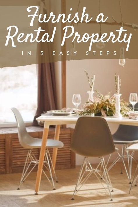 Use this guide from a full-time digital nomad to furnish your next rental apartment to perfection. If you want five-star review and happy and guests coming back again and again, this list of five rental property tips is a must read! #RentalProperties #TravelTips Furnishing Rental Property, Furniture For Rental Property, Furnished Apartment Decorating, Furnishing A Rental Property, Rental Property Decor, Rental Property Aesthetic, Dining Wall Ideas, Midterm Rental, Adu Decor