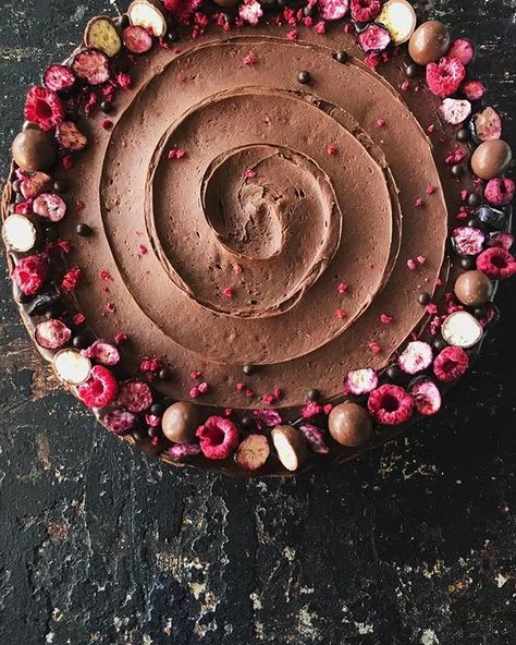 Double Chocolate Cake With Whipped Chocolate Ganache Recipe | The Feedfeed Easy Chocolate Cake Decoration, Baking Recipes Aesthetic, Recipes Aesthetic, Aesthetic Baking, Whipped Chocolate Ganache, Double Chocolate Cake, Chocolate Ganache Recipe, Chocolate Ganache Cake, Chocolate Cake Designs