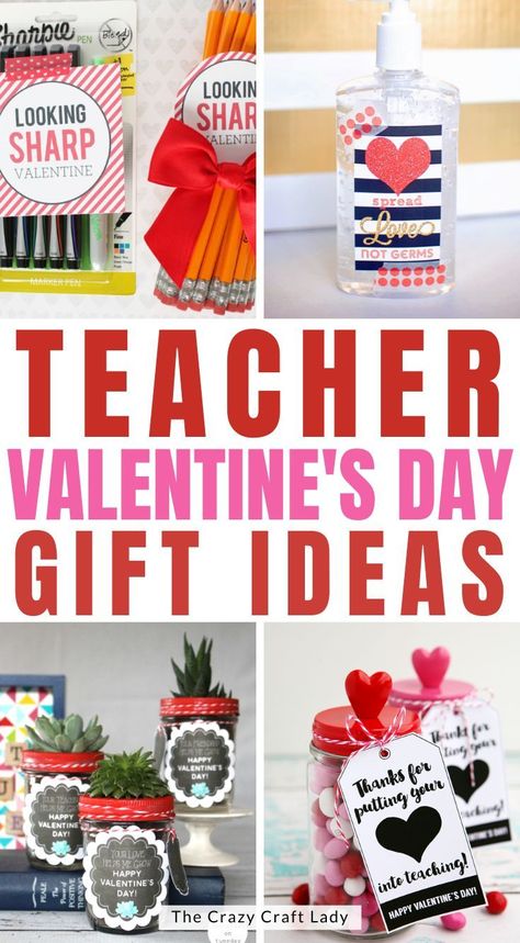 Teacher Valentines Day Gift Ideas Diy Valentine's Gifts For Teachers, Teacher Valentine Gift, Cricut Valentines Projects, Mason Jar Teacher Gifts, Coworkers Valentines, Daycare Teacher Gifts, Valentine Gift Ideas, Preschool Teacher Gifts, Valentines Gift Bags