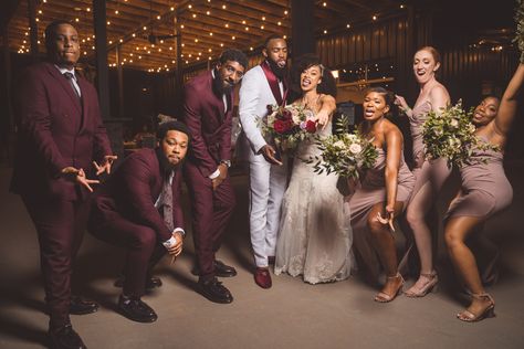 Bridal party, bridesmaids robe, bridal robes, bridesmaids makeup, natural bride, brides with natural hair, bride makeup, wedding party, bridesmaids dresses, wedding pictures, wedding shoot, black bride, black wedding, black love Bridesmaids Makeup Natural, Bride Makeup Wedding, Millennial Wedding, Robes Bridesmaids, Bridesmaids Robe, Bridesmaids Makeup, Wedding Shot List, Natural Hair Bride, Hair Bride